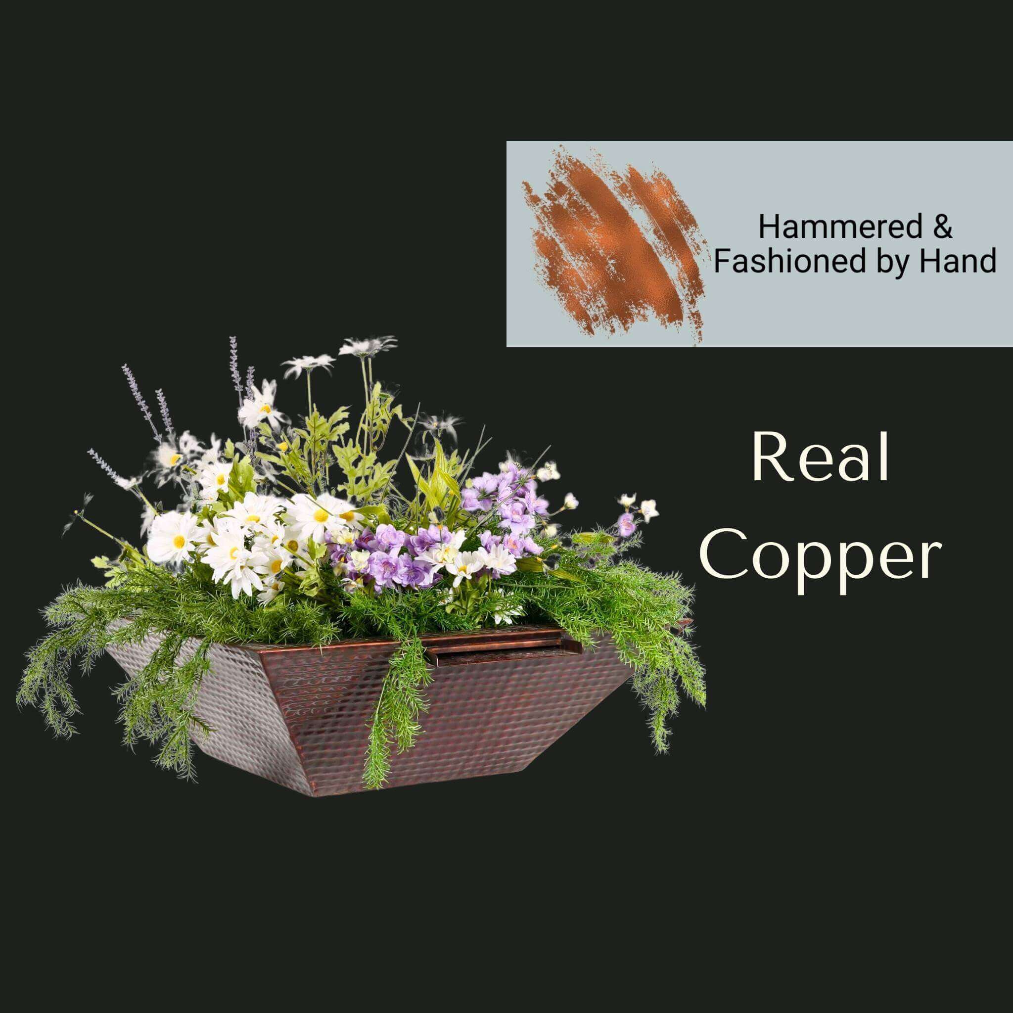 "Maya" Copper Planter & Water Bowl - The Outdoor Plus
