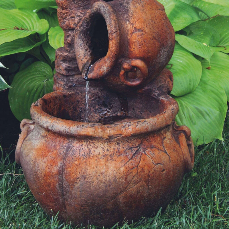 Spilling Urn Stone Water Fountain - One Piece - Massarellis 3759 - Fountainful