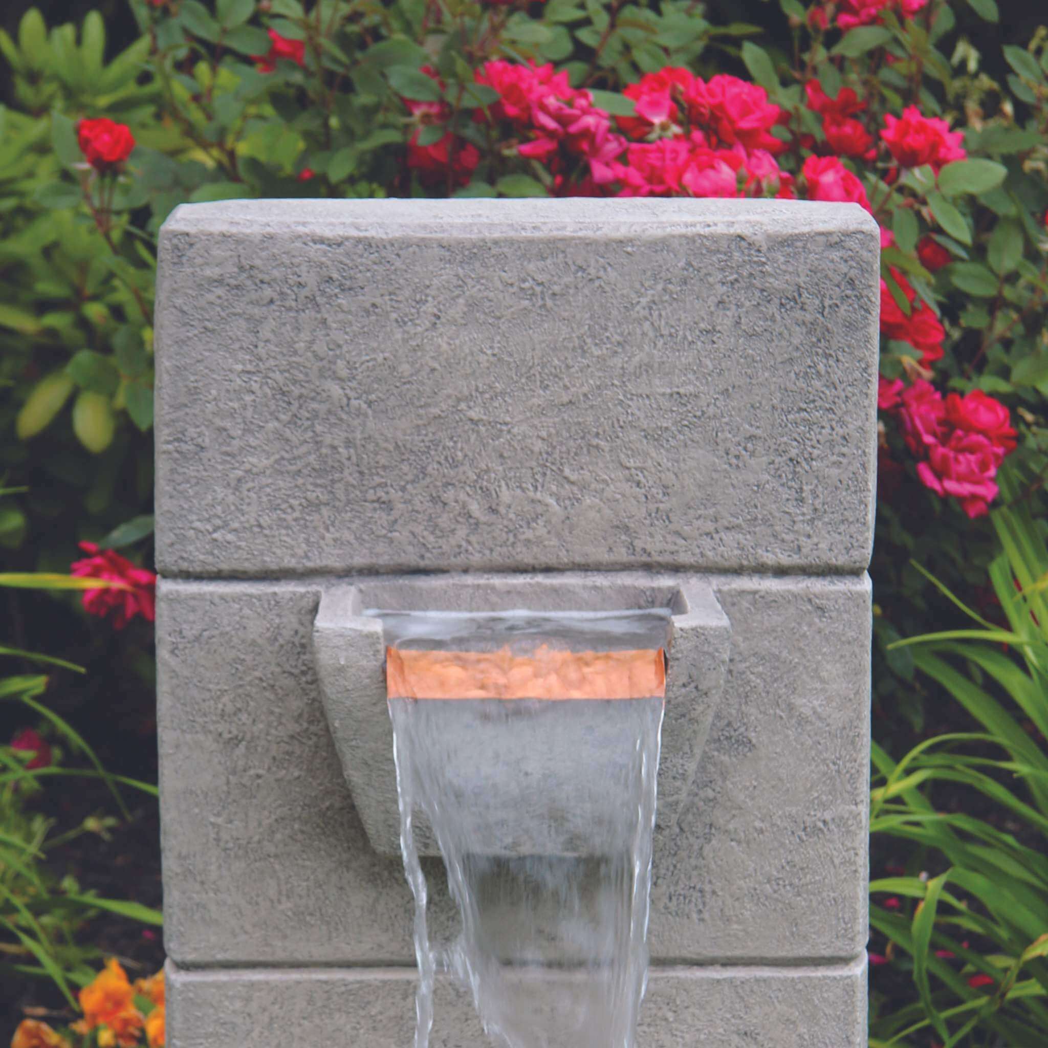 Anaconda Concrete Block Fountain w/Lights - Massarellis #3529