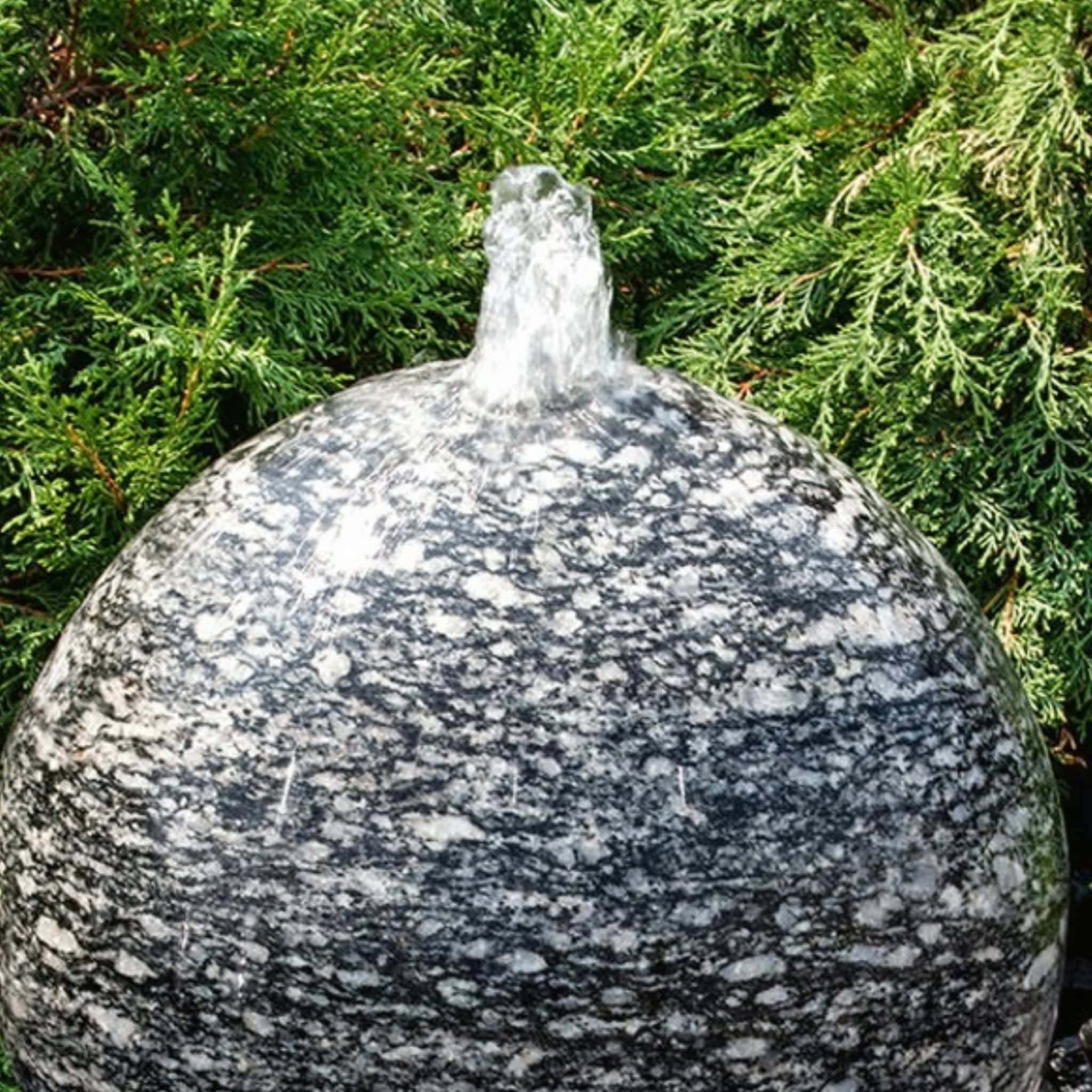 Speckled Granite Sphere Fountain - Complete Kit - Blue Thumb