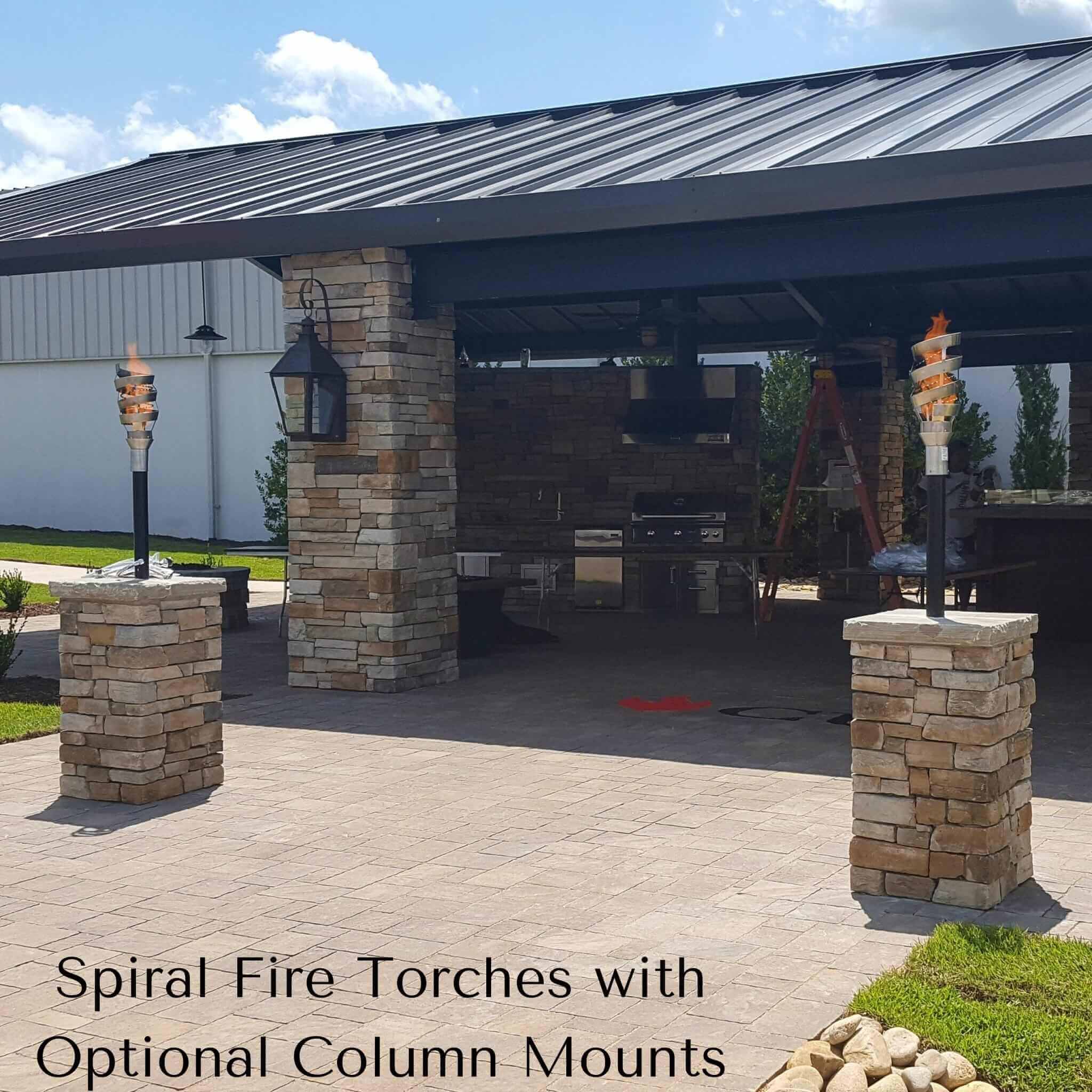 Roman Fire Torch COMPLETE KIT - Stainless Steel - The Outdoor Plus