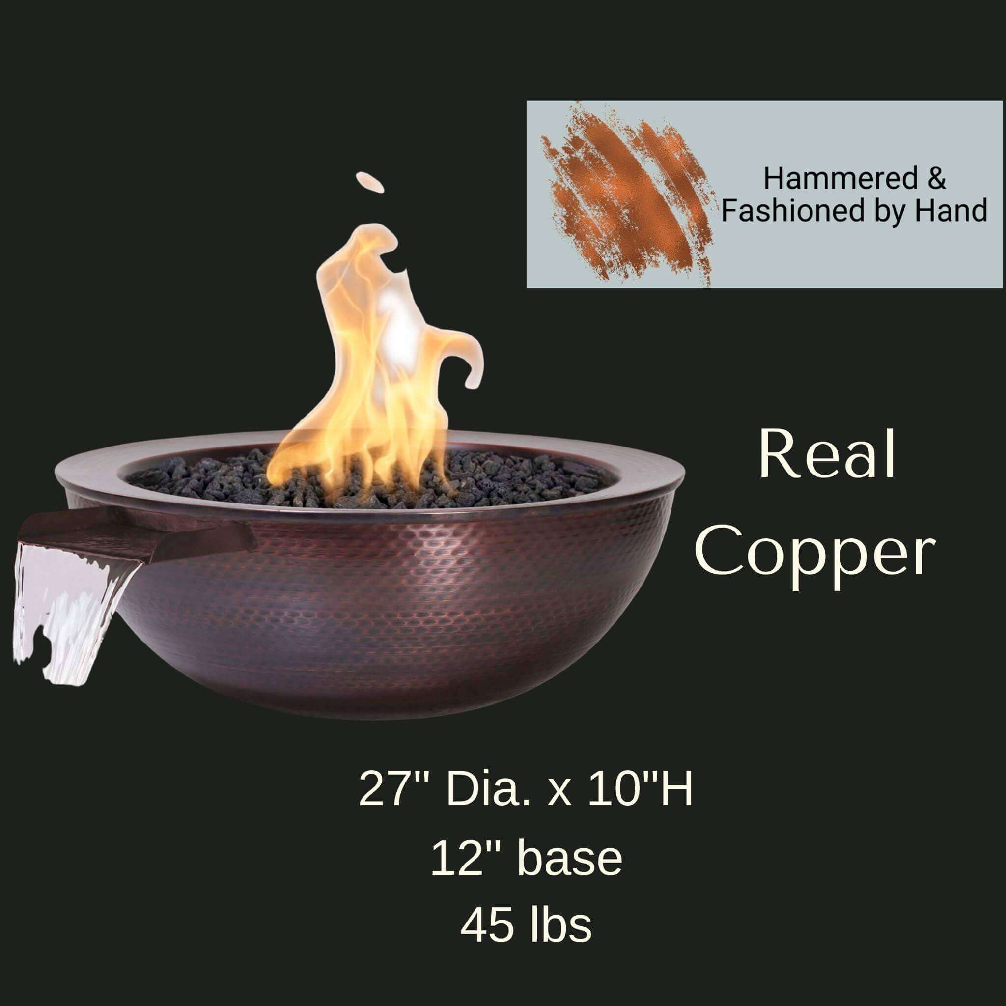 "Sedona" Copper Fire & Water Bowl - The Outdoor Plus