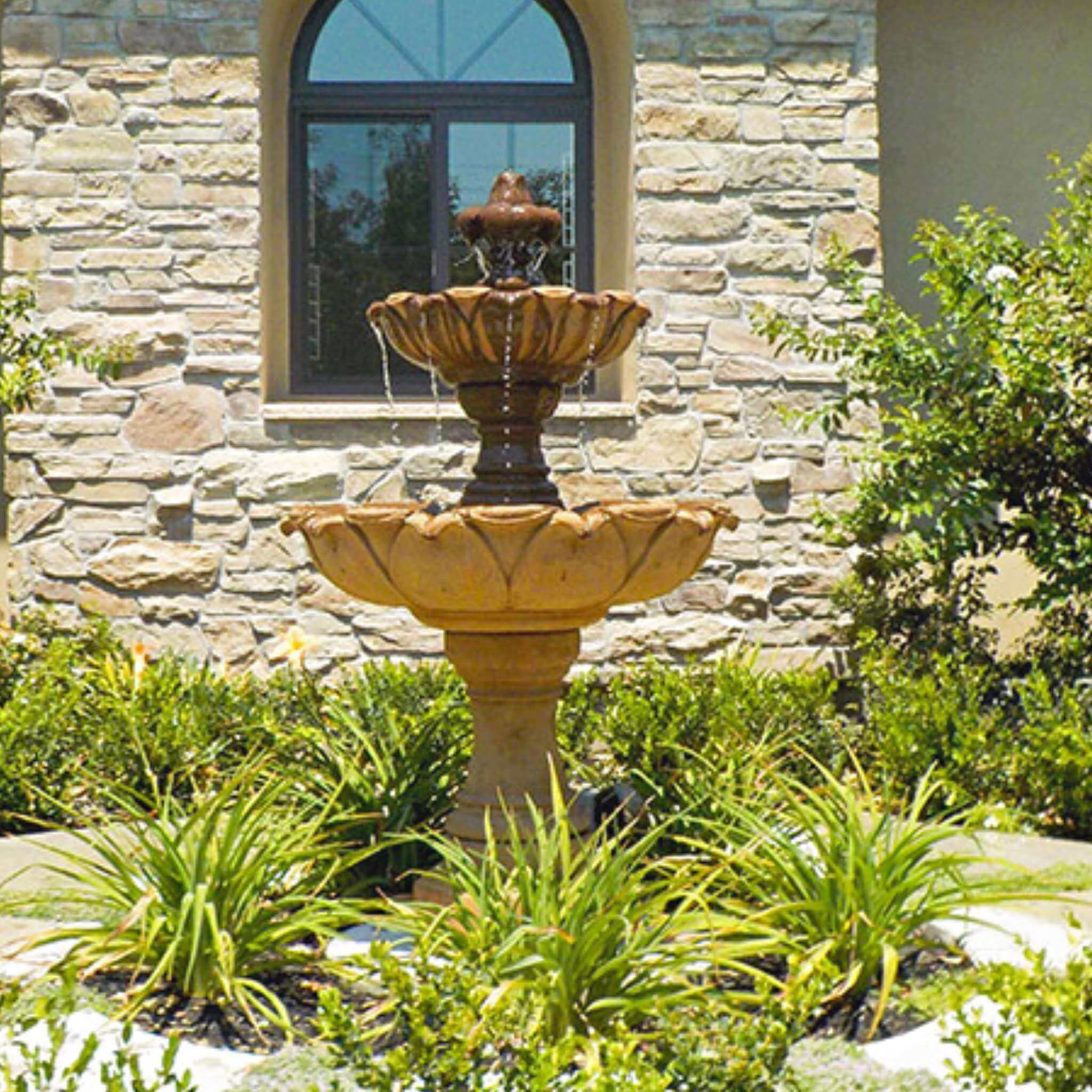 Gardenia 2-Tier Concrete Fountain - Giannini #1214