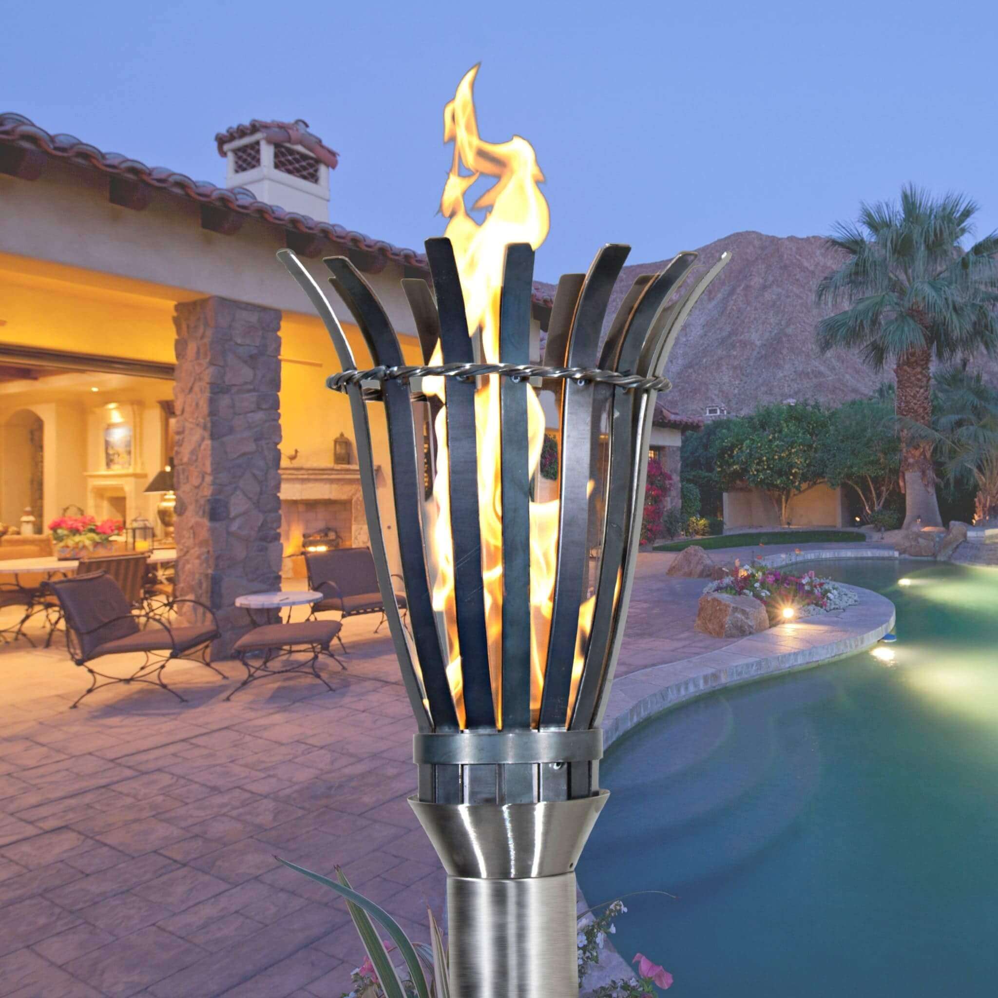 Basket Fire Torch in Stainless Steel - The Outdoor Plus