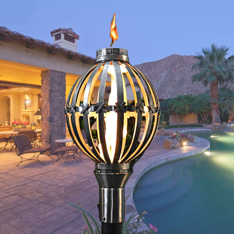 Globe Fire Torch COMPLETE KIT - Stainless Steel - The Outdoor Plus