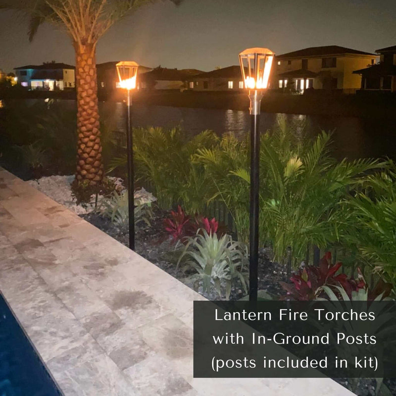 Tropical Fire Torch COMPLETE KIT - Stainless Steel - The Outdoor Plus